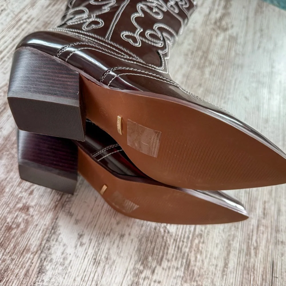 Billini New Zaine Dark Cocoa Shine Western Boots - Picture 5 of 5
